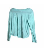 Fabletics Women’s Millie Open Back Long Sleeve Top Green Size Medium Ath... - $14.91