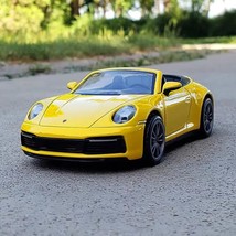 1:32 Porsche 911 Carrera Alloy Cast Car Model Sound and Light Pull Back Collecti - £14.21 GBP