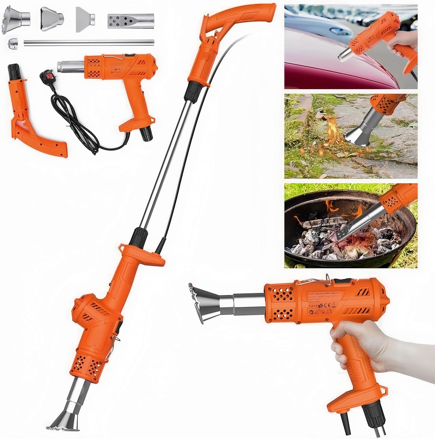 3 In 1 Electric Weed Burner,Electric Thermal Weeding Stick, Garden, Orange - $64.93