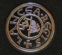 Saint Stephen, St. István&#39;s first coin: Lancea Regis, UNC PP silver plated coin - £15.18 GBP