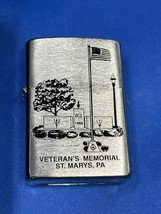 Ultra Rare 2001 Engraved Veterans Memorial St Mary&#39;s  Zippo Lighter - £52.25 GBP
