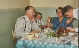 VTG 1952 Kodak Kodachrome Slide Christmas Family at Table Dinner Carving... - $9.99