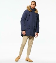 Andrew Marc New York Wilbur Men Olive Navy Hood Faux Fur Parka Jacket Co... - $61.59