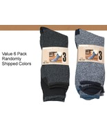 6 Pair Thermal Socks Work Boot Warm All Season Size 10-13 Free Shipping - £10.12 GBP