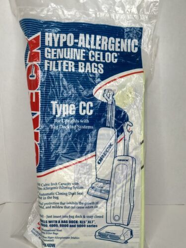 7 Pack Oreck Type CC Hypo-Allergenic Genuine CELOC Vacuum Filter Bags CCPK4DW - $7.57