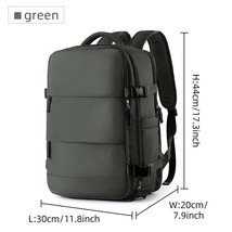 Men Travel Backpack Large Capacity 17inch Laptop Women Anti-theft Waterproof Cab - £138.28 GBP