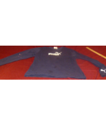 PUMA DARK BLUE ATHLETIC SPORTS GYM DARK BLUE LONG SLEEVE CREWNECK SHIRT L - $18.66 CAD