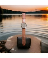 Men&#39;s Black Face Brown Band Quartz Watch Japan Mov&#39;t - $503.10 MXN