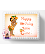 Little Cutie Oranges Edible Image Baby Girl DIY Birthday Cake Edible Topper - $16.14+