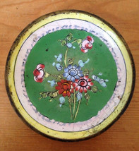 Vtg Chinese Cloisonne Floral Enamel Small Metal Jewelry Trinket Bowl Dish 4&quot; - £31.85 GBP