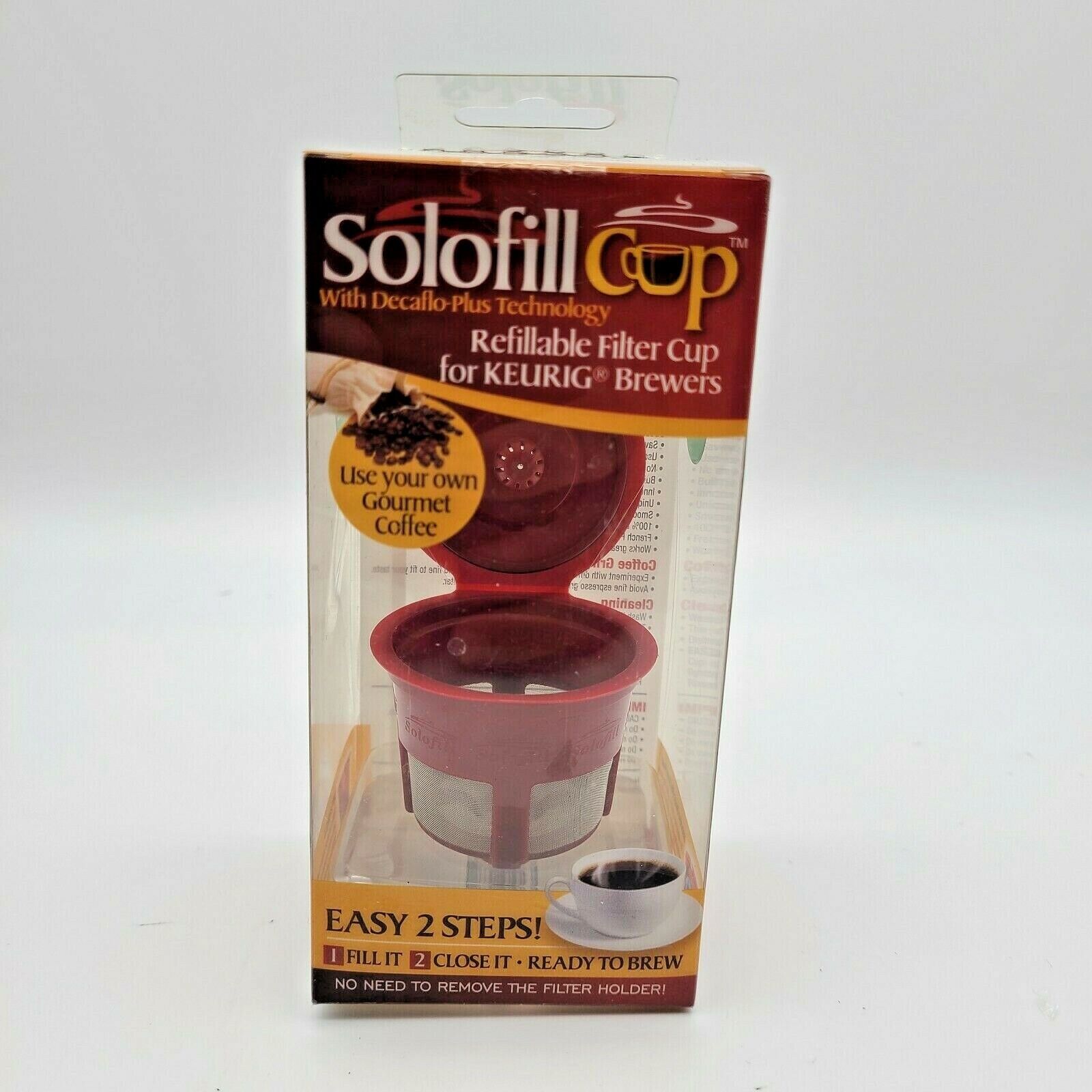SOLOFILL K Cup Refillable Coffee Filter For Keurig Brewing System BPA Free NEW - $14.80