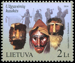Lithuania 2014. Mardi Gras Masks (MNH OG) Stamp - £1.66 GBP