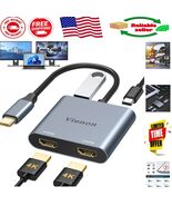 Dual HDMI Adapter 4K@60Hz USB C Hub with 100W PD - Ideal for Dual Monito... - $37.05 CAD