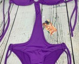 Women Sexy One Piece Swimsuits Cut Out Bathing Suit Small Purple - $23.75