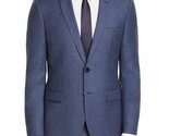 Hugo Boss Arti 193 Sharkskin Wool Extra Slim Fit Suit Jacket in Med Blue... - $169.99