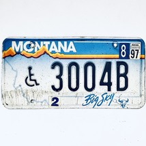1997 United States Montana Big Sky Disabled License Plate 3004B - £14.98 GBP