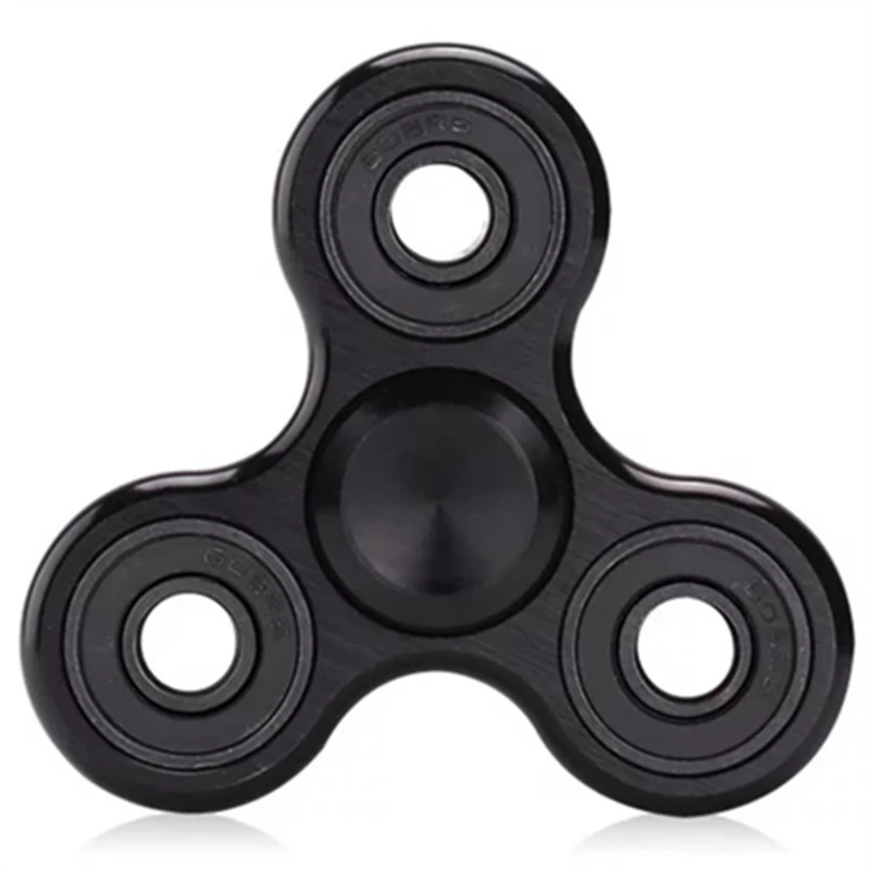 Play 70mm Triangle Finger Aluminum Alloy Metal Spinner No Box R188 Bearing Turn  - £23.18 GBP