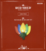 Red Shed 2095880 25 Multicolor C9 Led Lights Set Indoor Outdoor 13&#39; - New! - £7.95 GBP