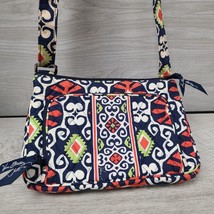 Vera Bradley Crossbody Small Blue Orange Purse Tote Handbag Nice Colors - $13.50