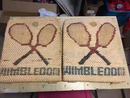 Vintage 60&#39;s Wimbledon Tennis Authentic Seat Chair Cushion Mats Lot of (2) - £213.03 GBP