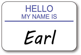 EARL from My Name is Earl TV series Safety PIN Fastener Name Badge Halloween Cos - £11.74 GBP