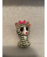 TY Mini Boos Gray Kiki Tabby w/Bow 2 1/4&quot; *Pre Owned/No Box* DTC - $9.99