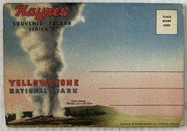 Haynes Yellowstone National Park Series “C” 18 Postcard Souvenir Folder - £7.84 GBP