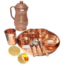Prisha India Craft ® Handmade Indian Dinnerware Pure Copper Traditional ... - £73.05 GBP+