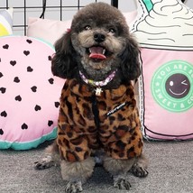 Velvet  Print Coat Jack Pet Clothing Dogs Thermal Dog Clothes Costume Small Fren - £52.41 GBP