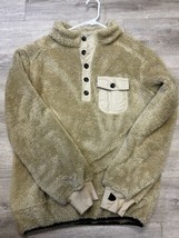 Buffalo Jackson Trading Kodiak Fleece Pullover S - Tan Brown Sherpa Gorp... - £37.97 GBP