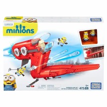 Mega Bloks Minions Supervillain Jet Super Villain Jet 472 Piece Brand Ne... - £35.96 GBP