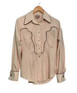 Vintage Western Shirt H Bar C Ranchwear Womens 36 Pearl Snap Button w Cu... - $701.21 MXN