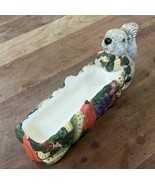 Vintage Ceramic Squirrel Cracker Tray Nuts Thanksgiving 10.5&quot; Rectangle ... - $27.41 CAD