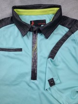 Jamie Sadock Blue Black Short Sleeve Womens Polo Shirt 1/4 Zip Skull Tags Golf  - £12.19 GBP