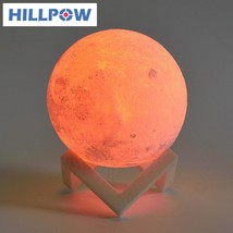 3D Print Moon Lamp 2 Color Change Touch Switch Rechargeable Night Light ... - $15.00+