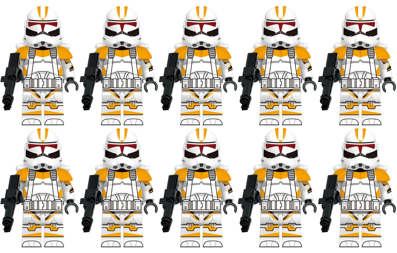Star Wars 212th Attack Battalion's Jet Trooper 10 Custom Minifigures Lot