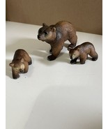 Vtg Papo 2005 Family Brown Bear Figures Babies Cub set of 3 figures Anim... - $18.76