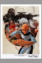 Legion of Super Heroes / LOSH DC Comics New 52 Signed Art Print ~ Karl Kerschl - £23.40 GBP
