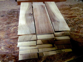 50 Pieces Beautiful Thin Kiln Dried Hickory 12&quot; X 3&quot; X 1/8&quot; Lumber Wood - £55.35 GBP