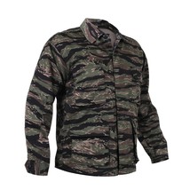 TIGER STRIPE VIETNAM ERA JACKET COAT HOT WEATHER JUNGLE FATIGUE EXTRA SM... - $38.24