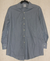 New Mens Brooks Brothers Regent Navy &amp; White Gingham Check Shirt Size 16 1/2-2/3 - £27.17 GBP