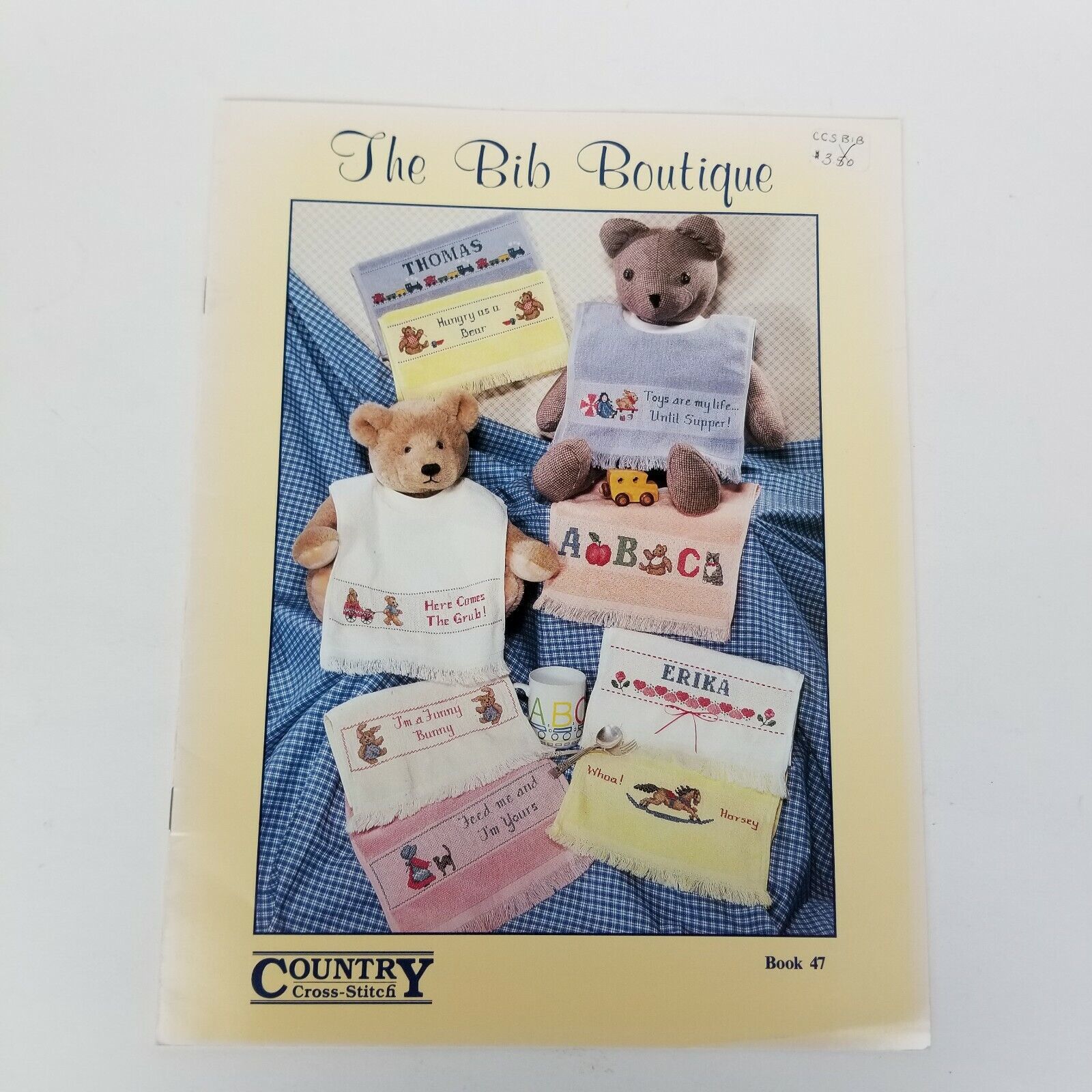 VINTAGE The Bib Boutique Cross Stitch Pattern Book 47 by Country Cross-Stitch - $7.92