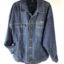 Rocawear Denim Coat Jean Jacket XL Quilted lined heavy Roca All American - £33.84 GBP