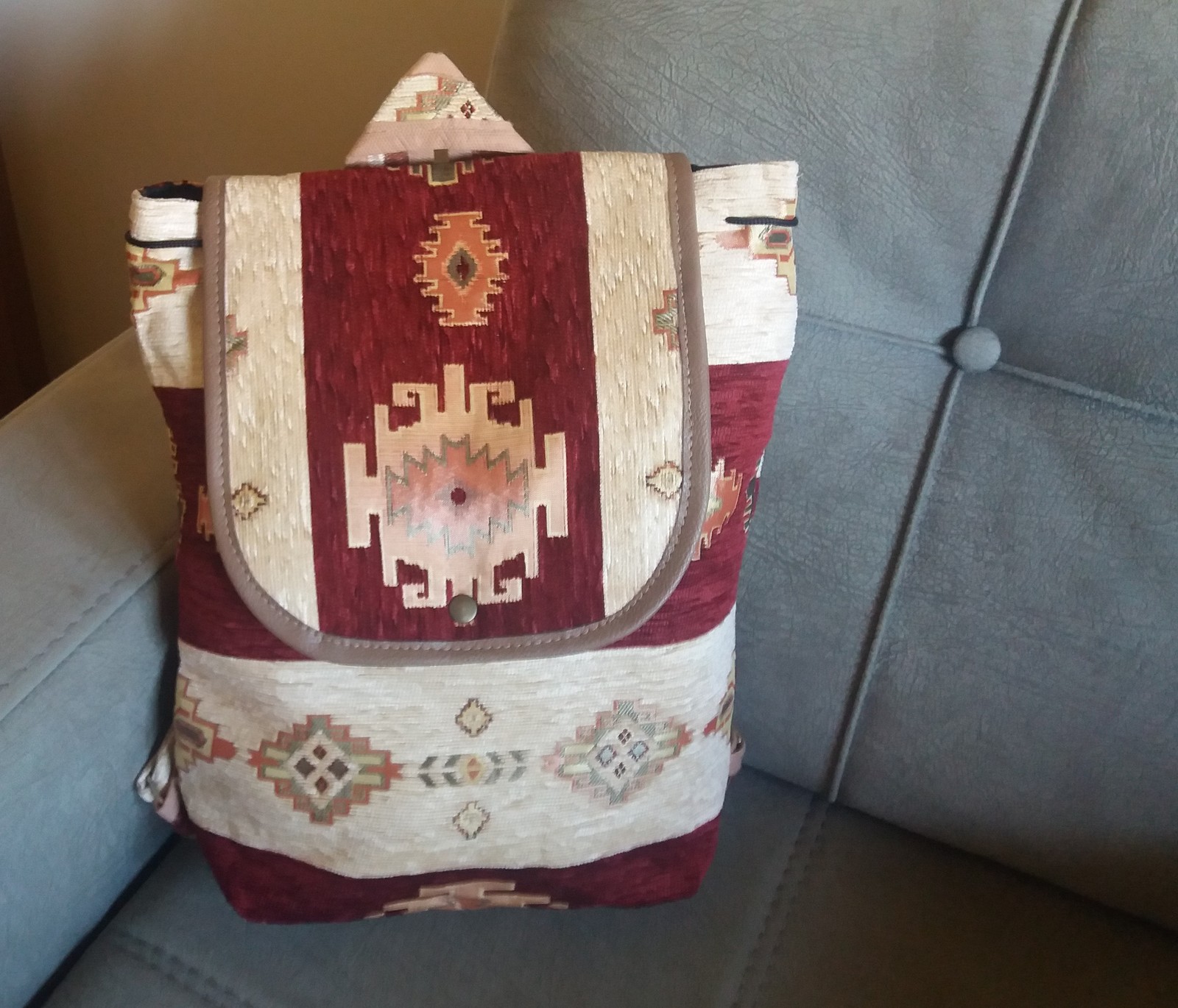 Primary image for Handmade Armenian Backpack Bag, Ethnic Backpack Bag, Carpet Backpack