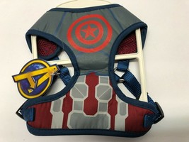 Marvel Captain America Pet Harness Avengers Dog Cat Sz L Shield New - £19.78 GBP