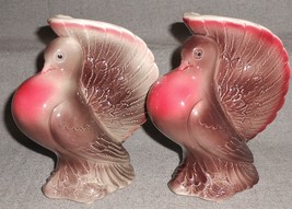 Pair 1950s-60s Royal Copley Pouter Pigeon Figural Planters Made In Usa - £31.57 GBP