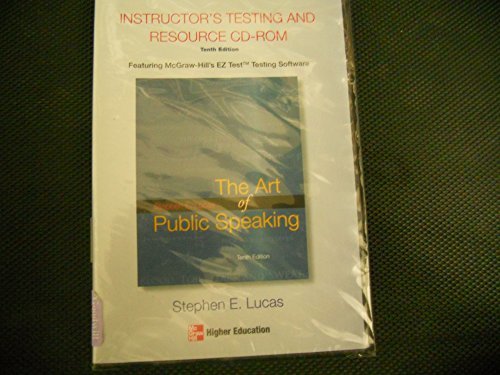 The Art of Public Speaking, Instructor&#39;s Testing and Resource [CD-ROM] S... - $11.72