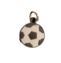 Rubber Silicone Mini Craft Jewelry Bracelet Charm  - New - Soccer Ball - £5.58 GBP