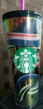 Starbucks Christmas 2021 24oz Holiday Swirl Tumbler (Cold Cup): Blue, Pi... - £22.06 GBP