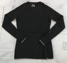Patagonia Sweater Womens Small Black Long Sleeve Crewneck Merino Wool Blend - £38.75 GBP